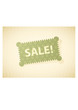 Vector illustration of green sale label