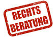 Grunge Stempel rot RECHTSBERATUNG