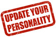 Grunge Stempel rot UPDATE YOUR PERSONALITY