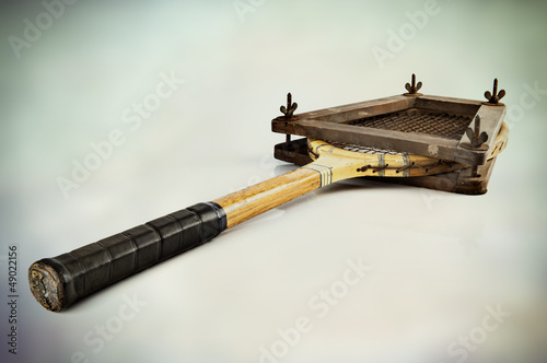 Photo: old fashioned tennis racket old fashioned tennis racket