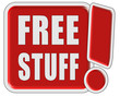!-Schild rot quad FREE STUFF