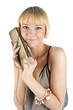 Foto: attractive woman with purse attractive woman with purse