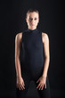 Photo: Portrait of young dancer isolated on black background. Portrait of young dancer isolated on black background.