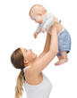 happy mother with adorable baby