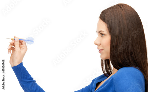 Photo: businesswoman with dart businesswoman with dart