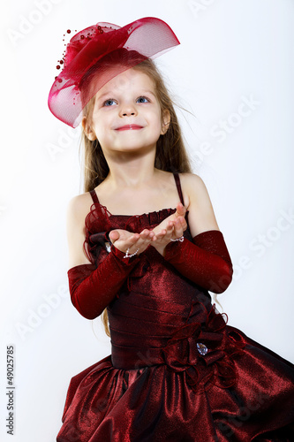 Photo: Little girl in beautiful dress Little girl in beautiful dress