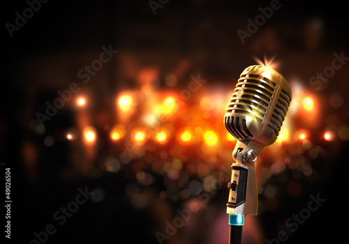 Photo: audio microphone retro style audio microphone retro style