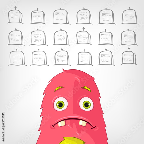 Vector: Funny Monster. Funny Monster.