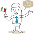 Geschäftsmann, italienisch, Parla italiano