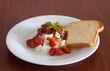 Ricotta with balsamic vinegar and cherry tomatoes