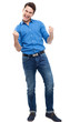 Man clenching fists