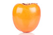 Persimmon over white reflective background.