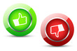 Daumen Hoch Runter Buttons
