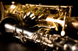Classic music Sax tenor saxophone and clarinet in black