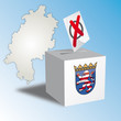 Landtagswahl Hessen, Wahlurne, Stimmzettel
