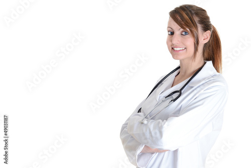 Photo: cute female doctor with stethoscope cute female doctor with stethoscope