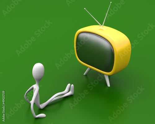 Illustration: Fernseh schauen Fernseh schauen