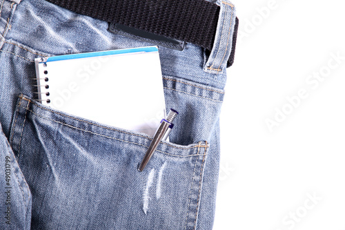 Photo: Notizblock in der Tasche Notizblock in der Tasche