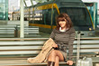 Girl at the railway station