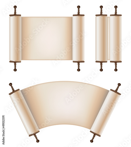 Vector: old scrolls in different forms old scrolls in different forms