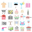 set of stylized bar-codes on various themes