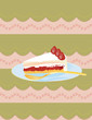 Vector: A piece of strawberry cake A piece of strawberry cake