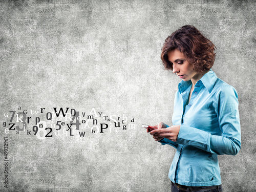 Photo: Girl with phone Girl with phone