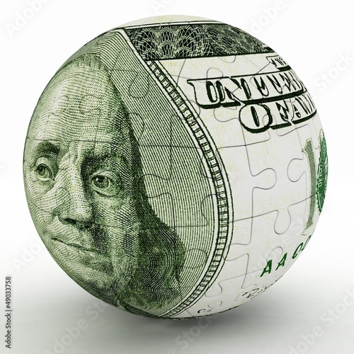 Illustration: 3d render illustration spherical puzzle 3d render illustration spherical puzzle