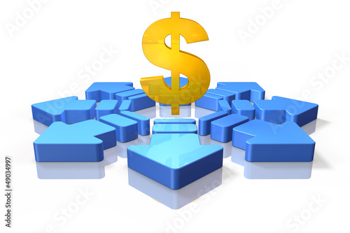 Illustration: Icon symbolizing the economic decision Icon symbolizing the economic decision
