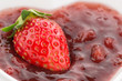 Strawberry on Strawberry sauce