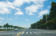 straight road and sky