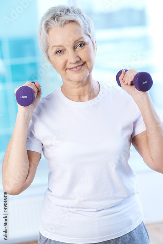 Photo: Training with dumbbells Training with dumbbells