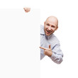 Photo: Man holding blank sign or placard Man holding blank sign or placard