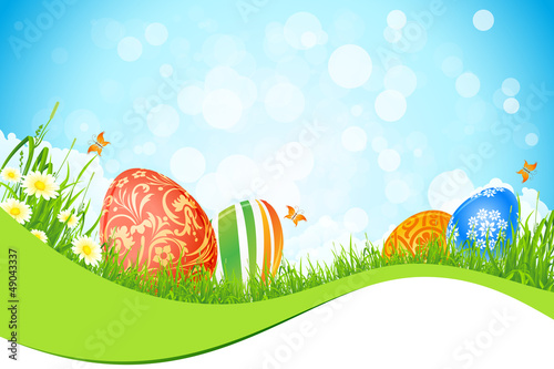 Vector: Beautiful Easter Holiday Background Beautiful Easter Holiday Background
