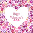 floral heart card for valentines day