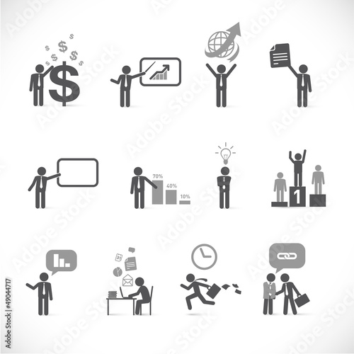 Vector: Business man metaphors - figure set collection 2 Business man metaphors - figure set collection 2