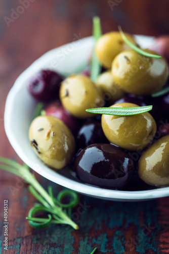 Photo: Marinated olives with rosemary Marinated olives with rosemary