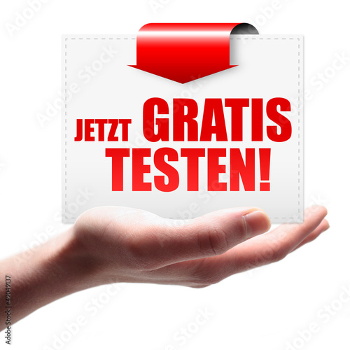 Photo: Jetzt gratis testen! Button, Icon Jetzt gratis testen! Button, Icon