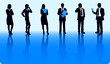 Businessmen silhouettes