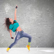 dancer screaming and pointing up