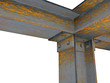 steel construction detailed view - 3D