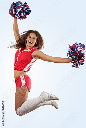 Photo: cheerleader girl jumping cheerleader girl jumping
