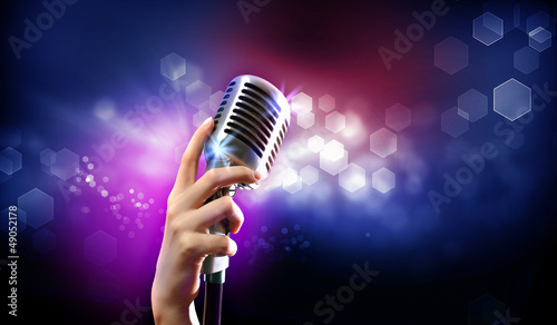 Photo: audio microphone retro style audio microphone retro style
