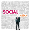Business word cloud for business and finance concept, Soial Medi