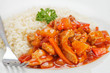 Schweinefleisch süß-sauer mit Reis
