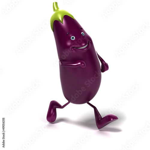 Illustration: 3d rendered illustration of a funny aubergine character 3d rendered illustration of a funny aubergine character