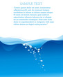 Abstract Water Wave Background With Bubbles