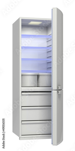 Illustration: refrigerator on a white background refrigerator on a white background
