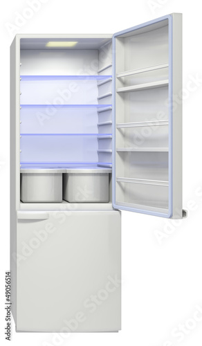 Illustration: refrigerator on a white background refrigerator on a white background