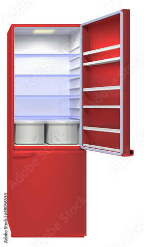 Illustration: refrigerator on a white background refrigerator on a white background